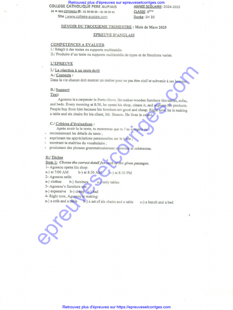 devoir-du-3-me-trimestre-anglais-6-me-2024-2025-college-pere-aupiais