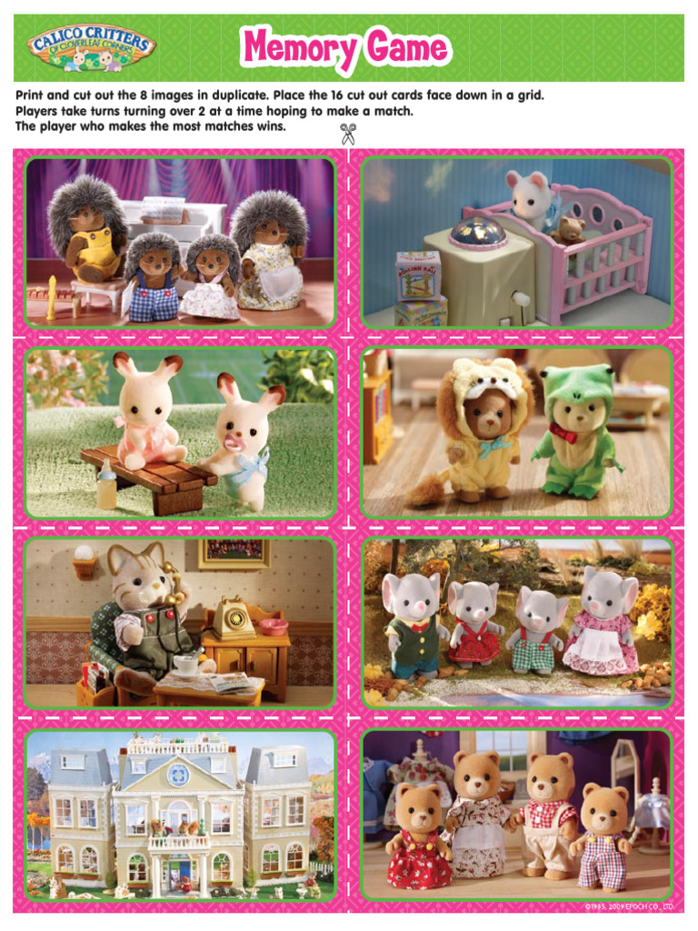 Kids' Memory Game Instructions | PDF