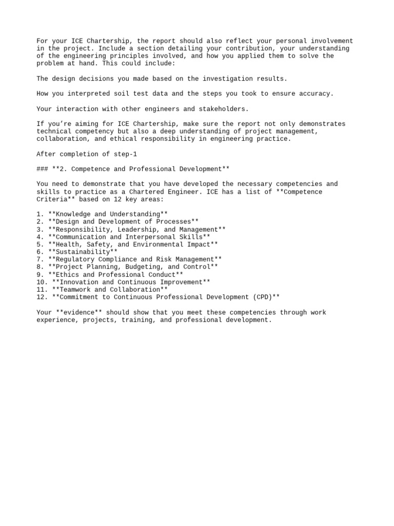ICE Chartership Report Guidelines | PDF