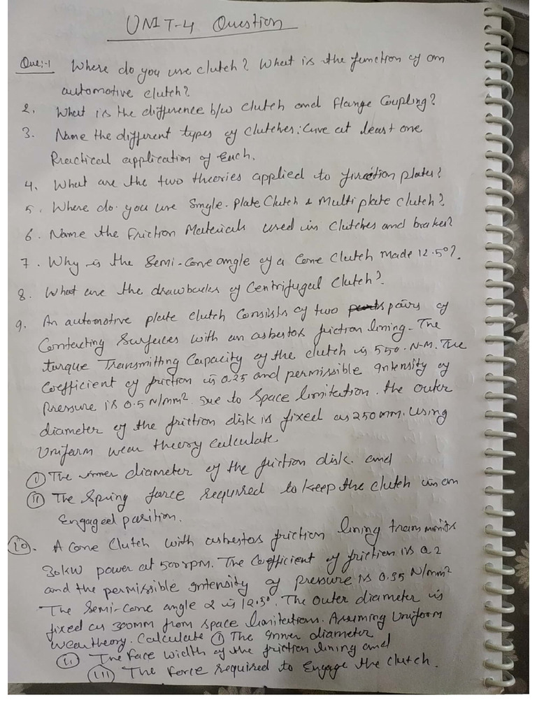 MCD Unit 4th Question 23-03-2020 | PDF