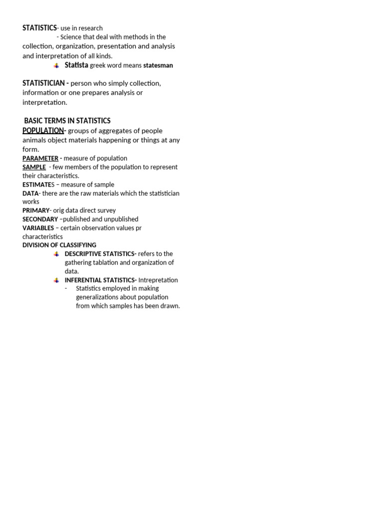 Understanding Basic Statistics Terms | PDF