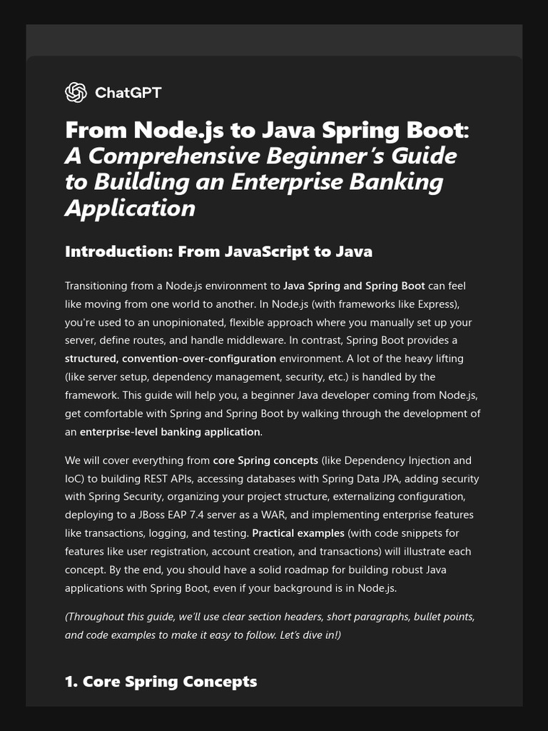 Node.js to Java Spring Boot Guide | PDF | Method (Computer Programming ...