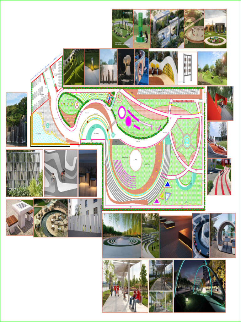 Park Layout with Facilities and Zones | PDF