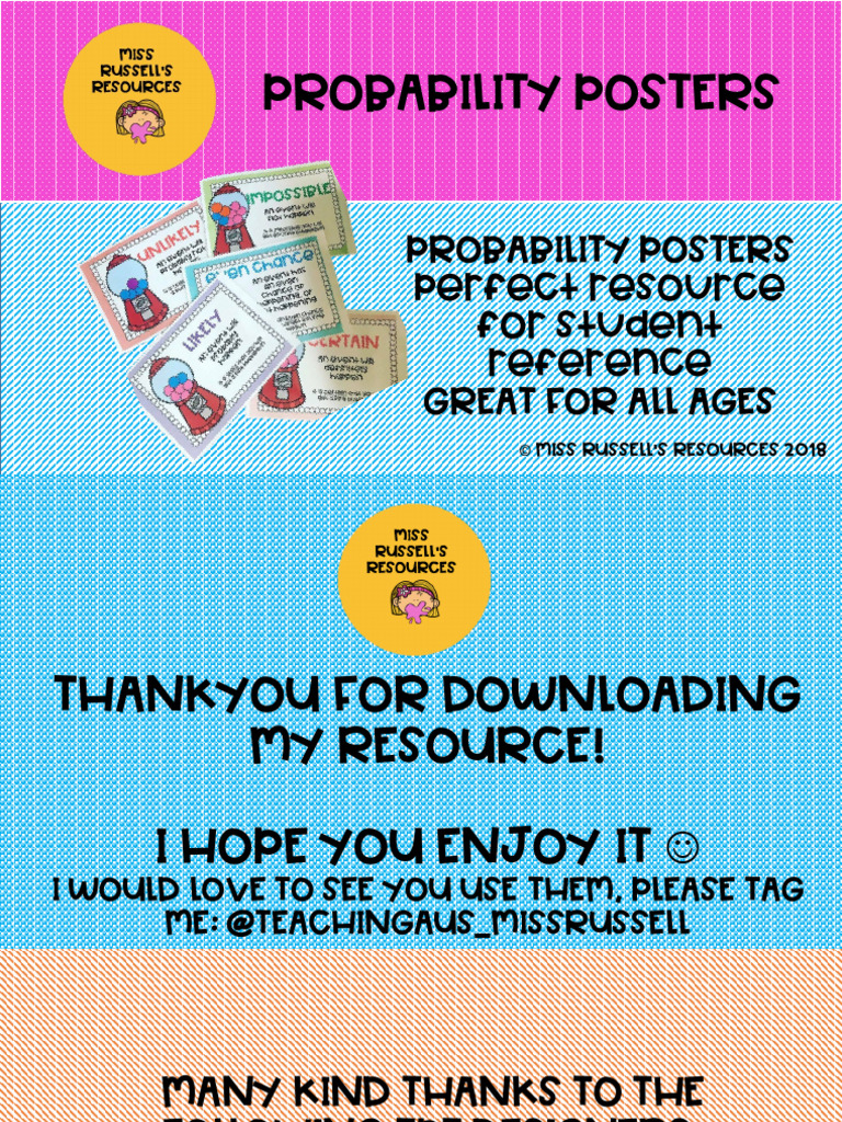 Probability Posters for Students | PDF