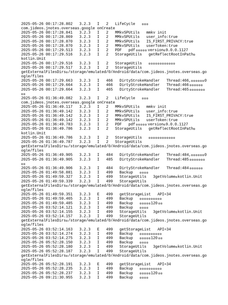 Jideos App Lifecycle and Backup Logs | PDF | Backup | Computer Networking