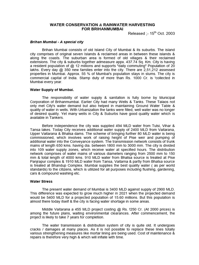 Report SD Water Conservation | PDF | Water | Soil