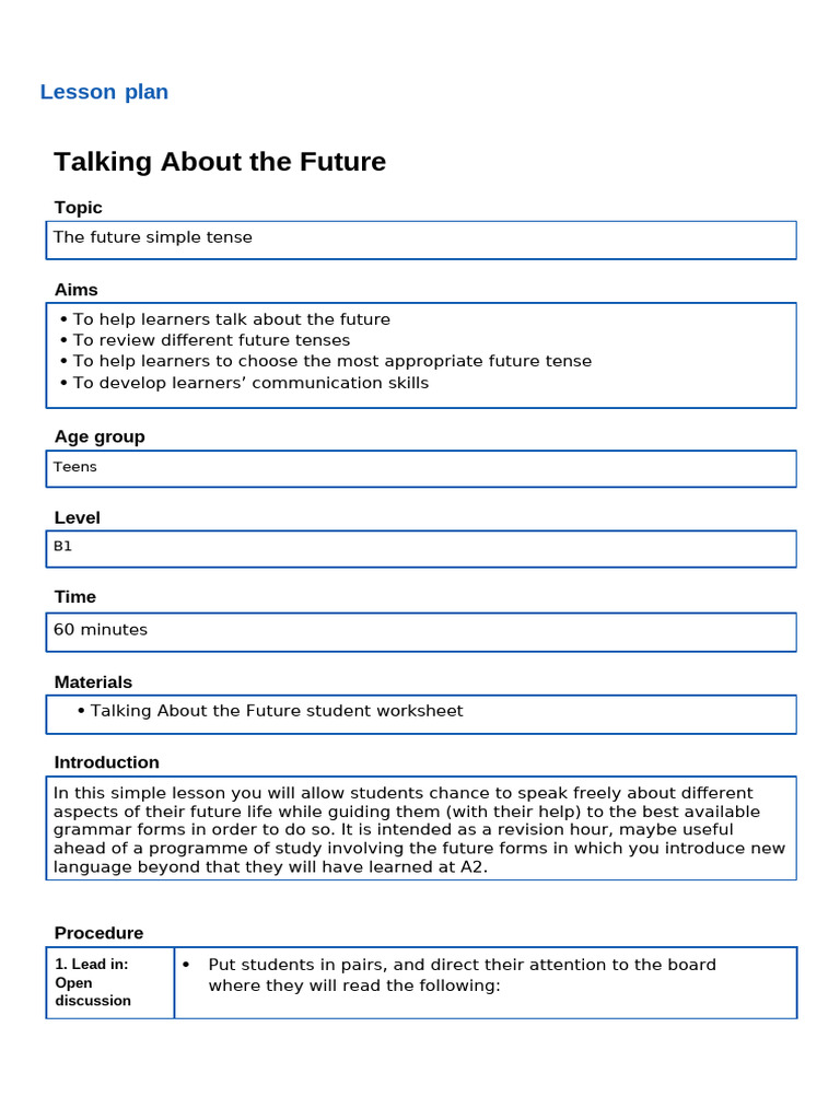 Teaching Future Simple Tense to Teens | PDF | Auction | Lesson Plan