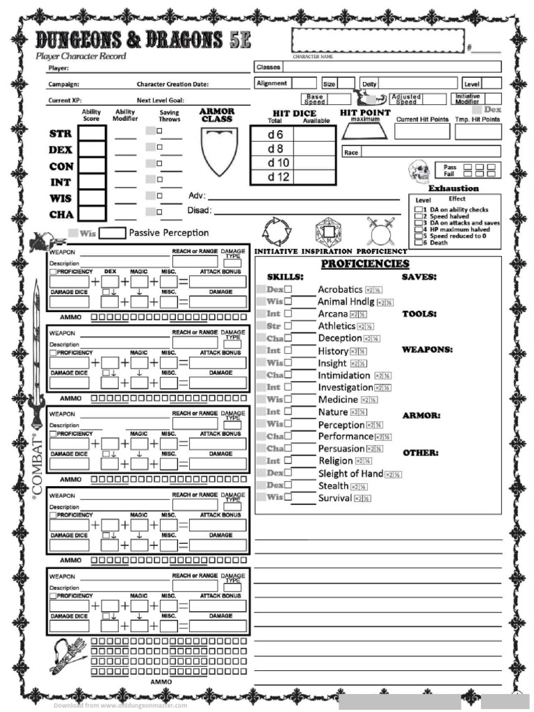 Character Sheet Multiclass - v2 | PDF