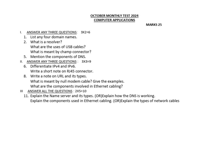 October Monthly Test 2024 em | PDF