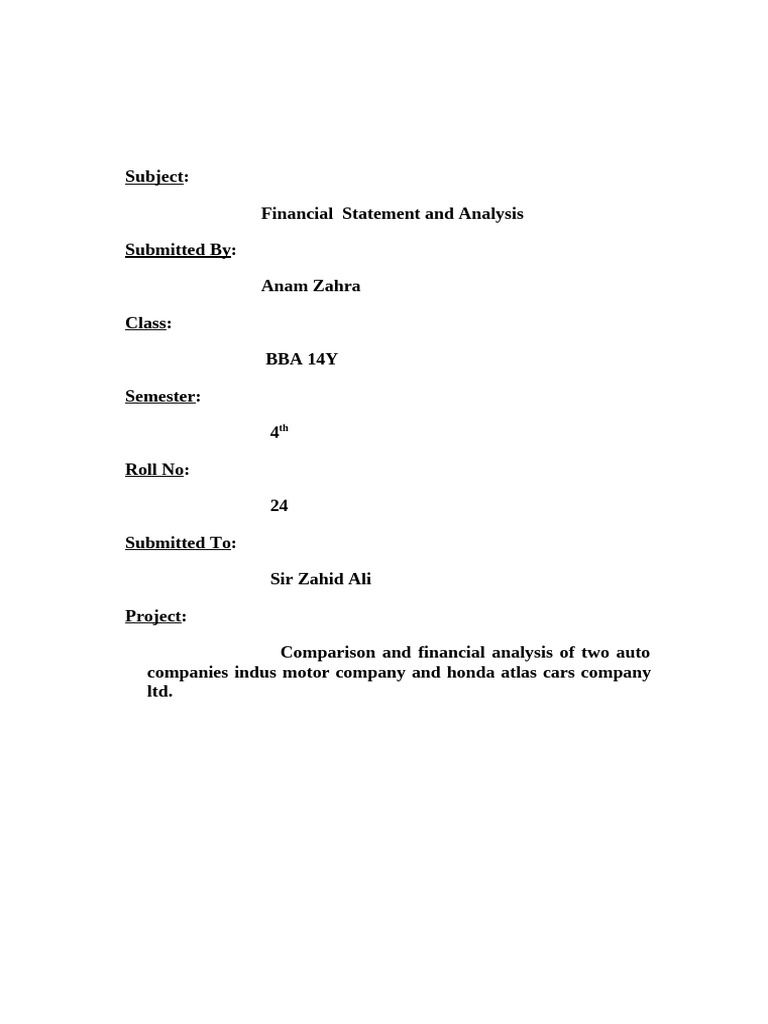 Indus Motor Company 2022 Financial Overview | PDF | Net Income | Taxes