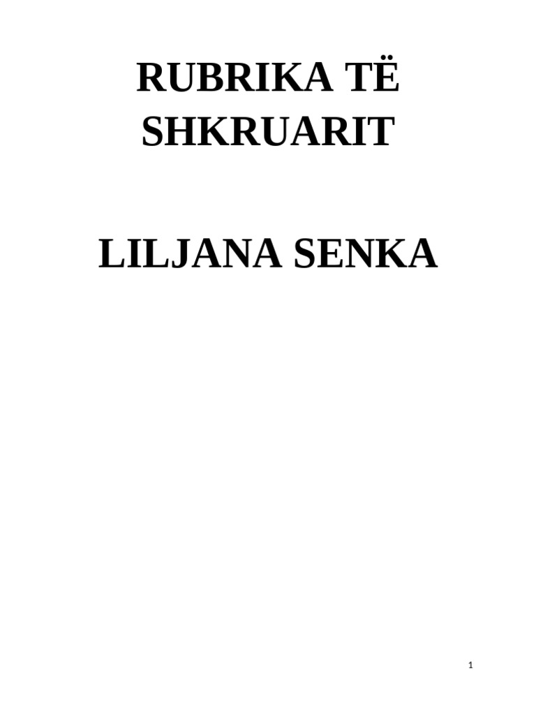 RUBRIKA TË SHKRUARIT Mami Klasa 8 | PDF