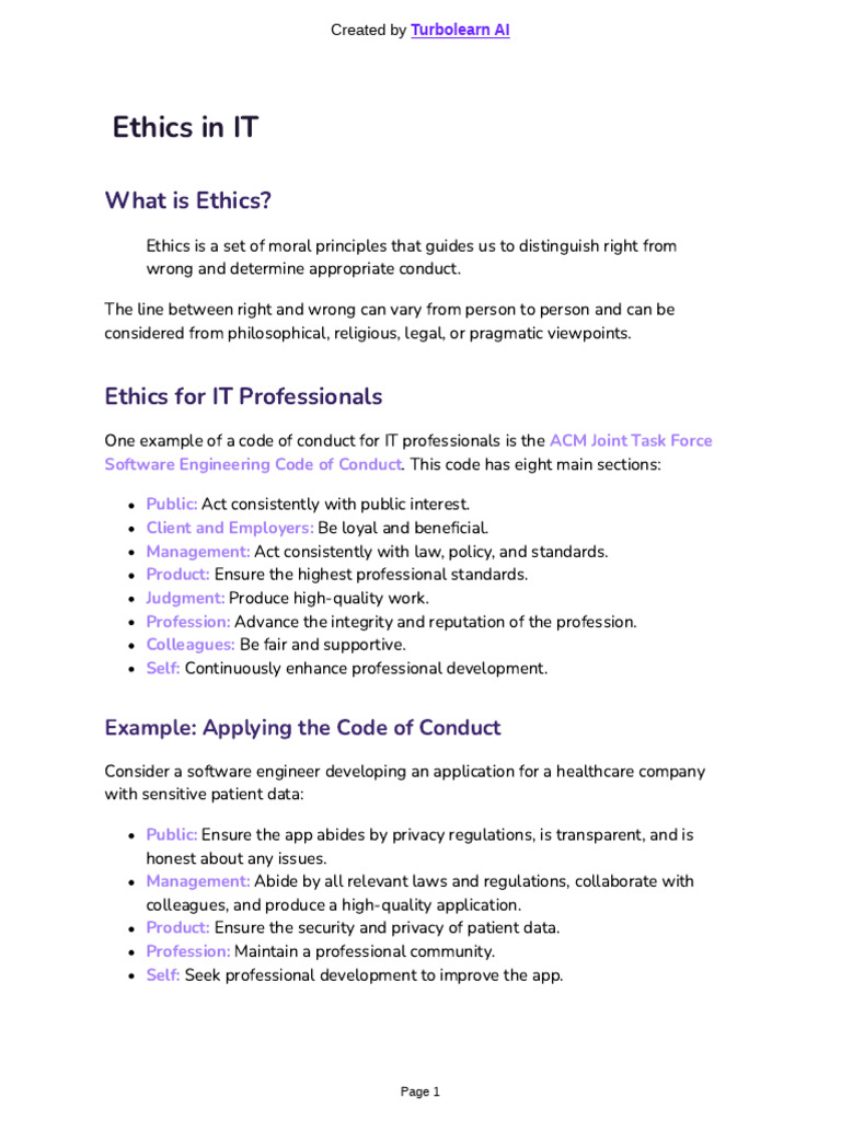 Ethics in IT | PDF | Artificial Intelligence | Intelligence (AI ...
