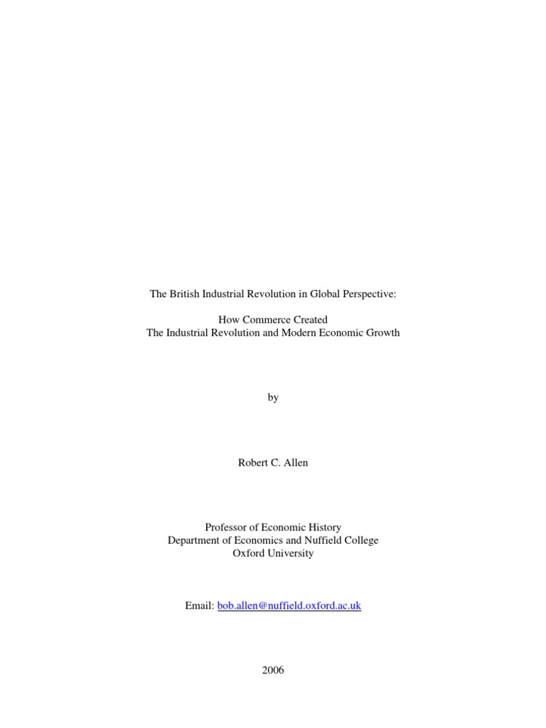 The British Industrial Revolution in Global Perspective | PDF ...