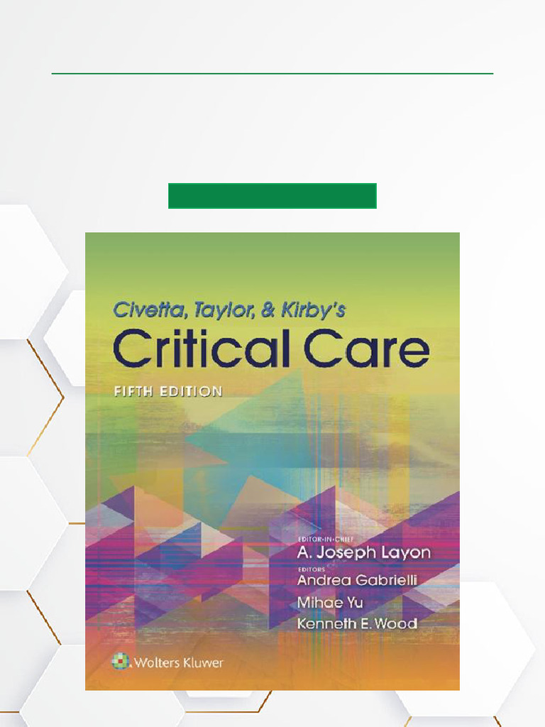 Civetta's Critical Care Medicine 5th Ed. | PDF | Doctor Of
