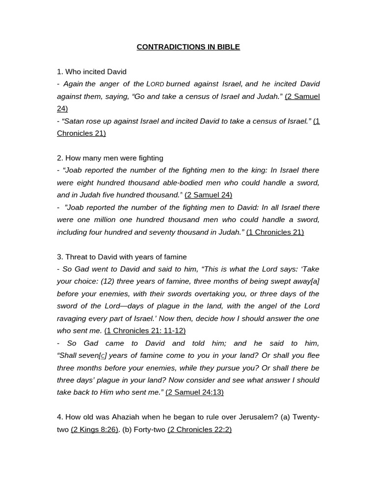 Bible Contradictions Explained | PDF | Jesus | Gospel Of Mark