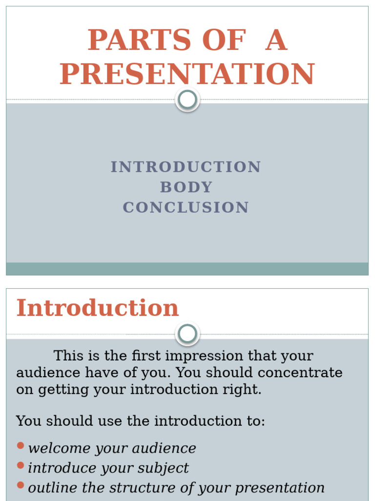Effective Presentation Structure Guide | PDF