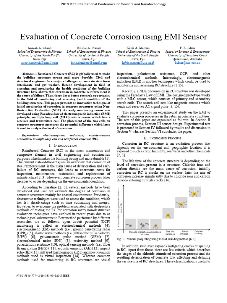 Concrete Corrosion Evaluation via EMI Sensor | PDF | Corrosion | Redox