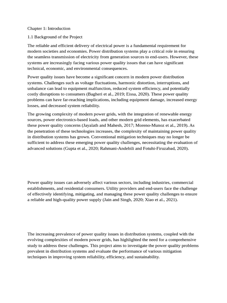 Power Quality Issues in Distribution Systems | PDF | Electrical Grid ...