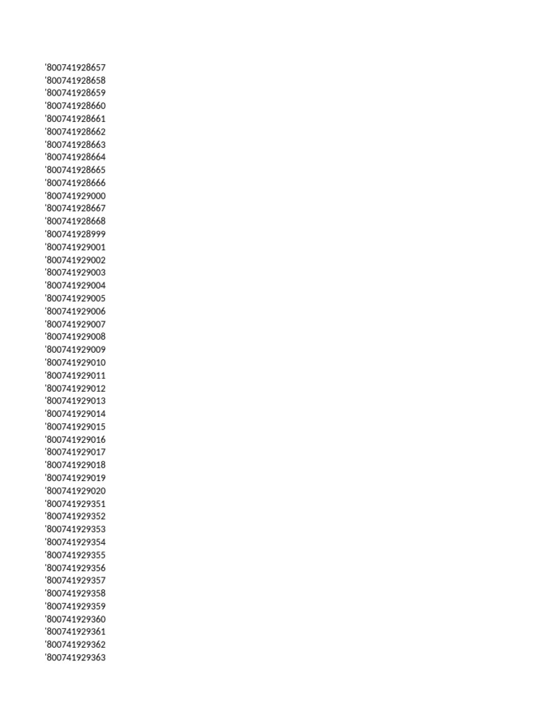 List of Product IDs and Codes | PDF