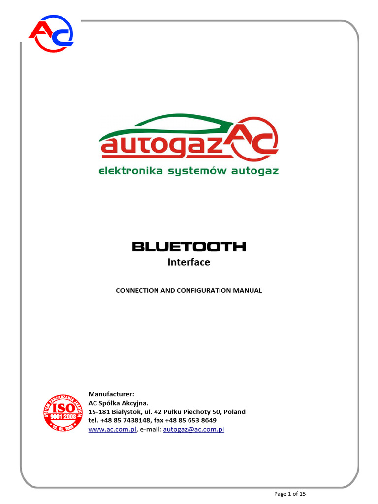 Bluetooth Connection Manual for Gas Controllers | PDF | Bluetooth ...