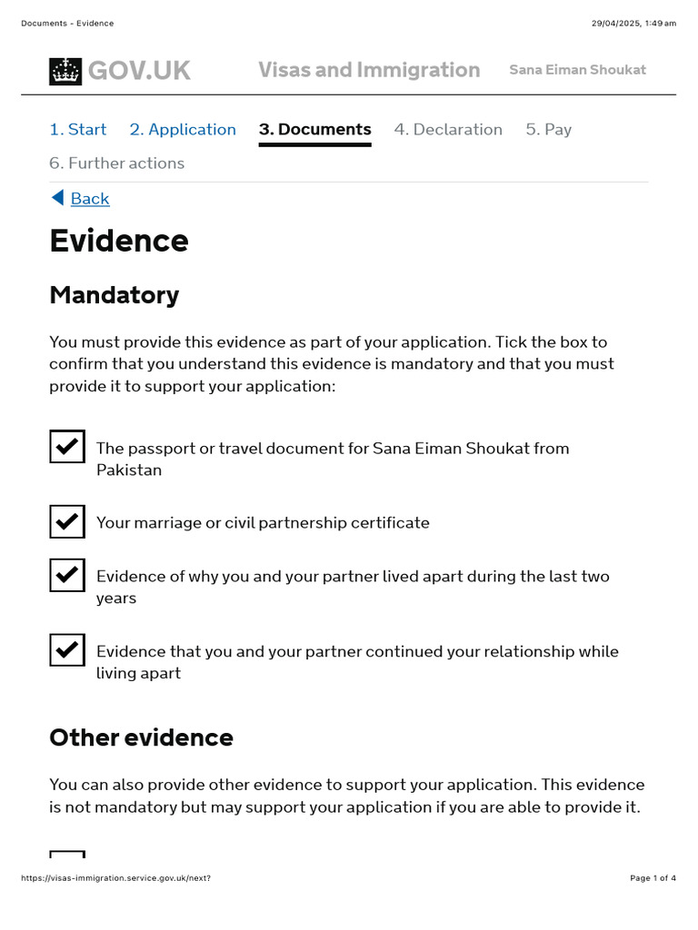UK Visa Application Evidence Requirements | PDF | Dividend | Employment