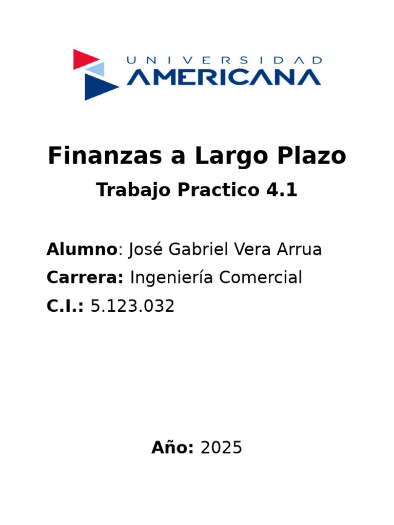 Finanzas A Largo Plazo | PDF
