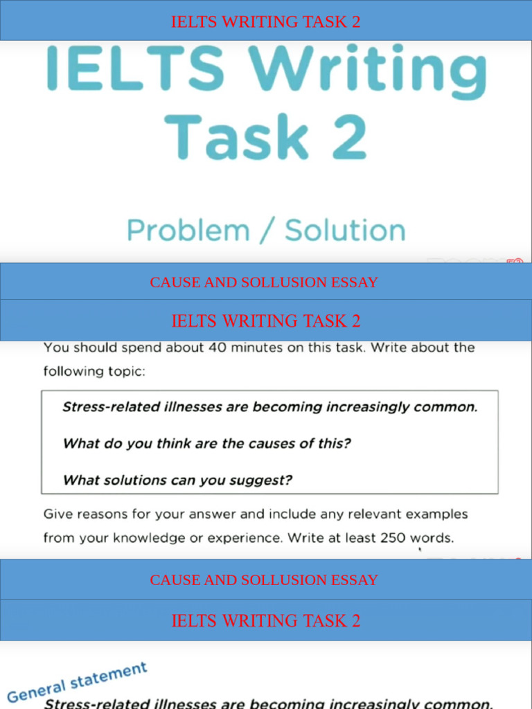 IELTS Cause and Solution Essay Guide | PDF