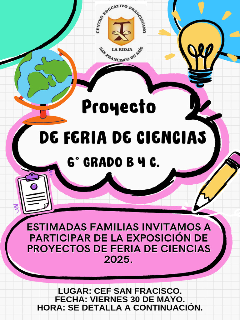 Invitación a la Feria de Ciencias 2025 | PDF