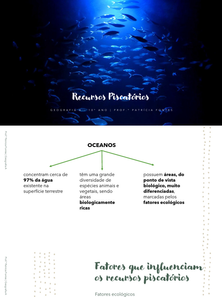 Fatores dos Recursos Piscatórios em Portugal | PDF | Água | Portugal