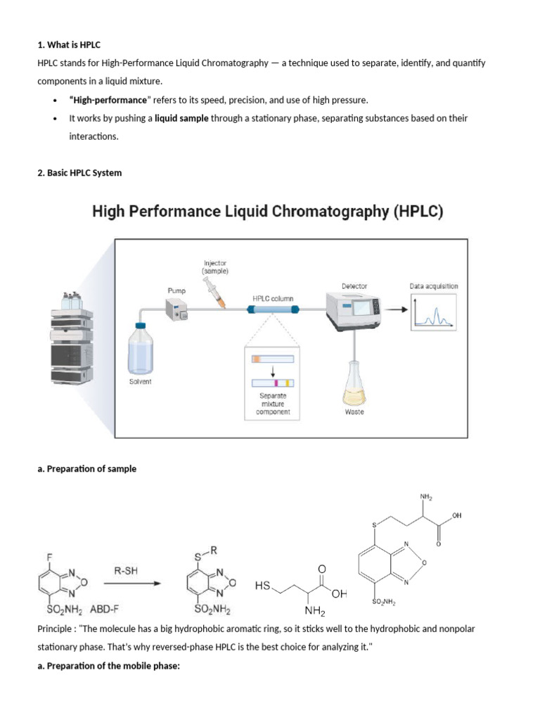 HPLC System Overview and Diagram | PDF | High Performance Liquid ...