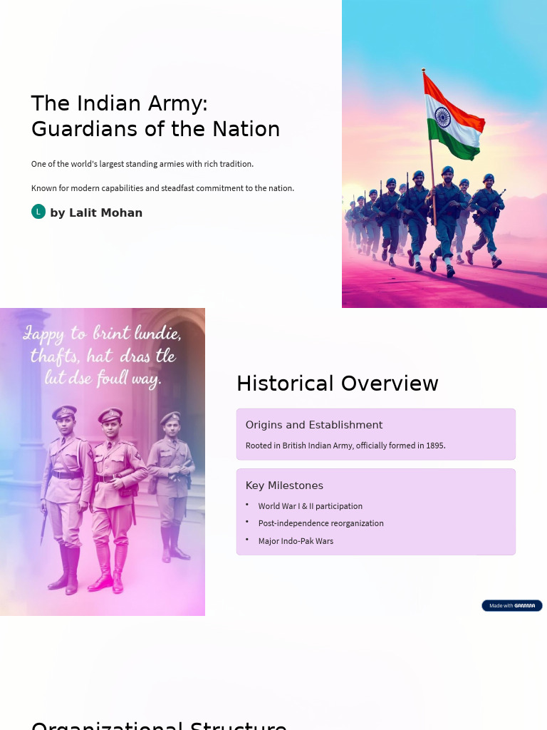 Indian Army: History, Structure, and Role | PDF | Military | Military ...