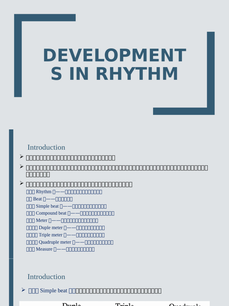 Developments in Rhythm | PDF