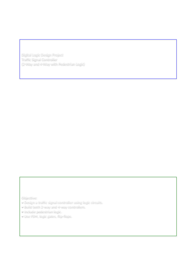 Logisim Traffic Signal Controller Design | PDF