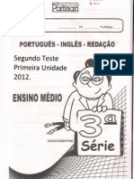 Unidade 1 Teste 2 - Col. Candido Portinari