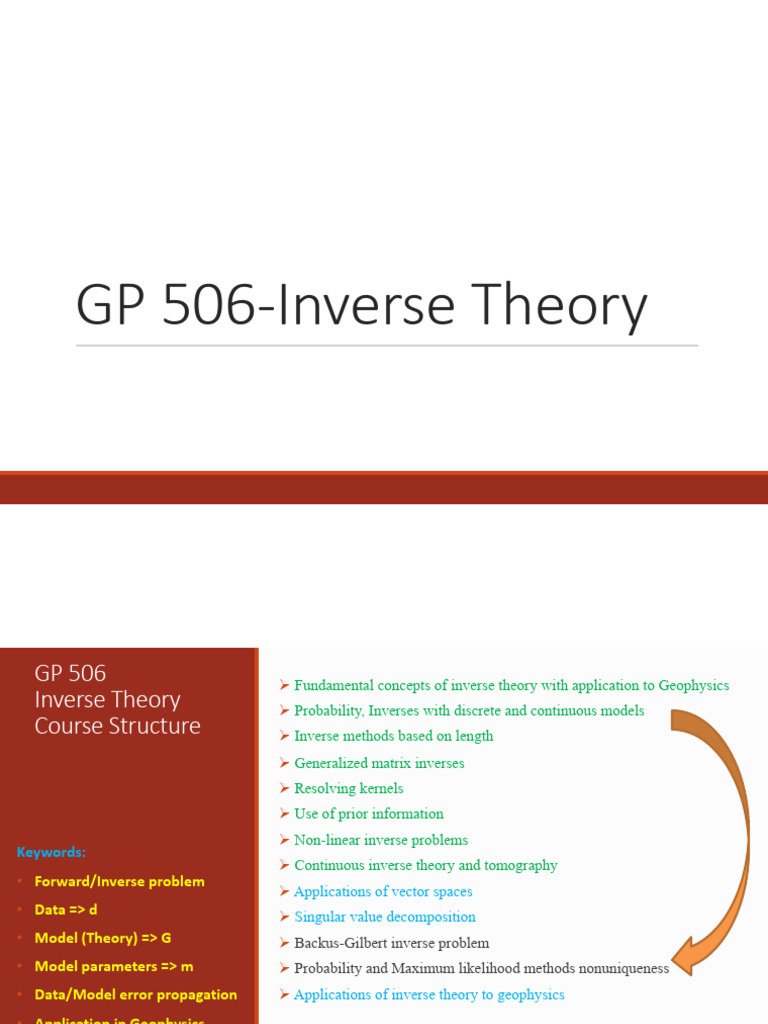 GP506-L4 SVD | PDF | Inverse Problem | Vector Space