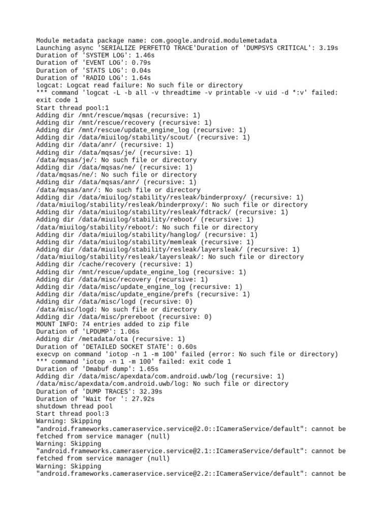 Android Module Metadata Logs Analysis | PDF | Software Development ...