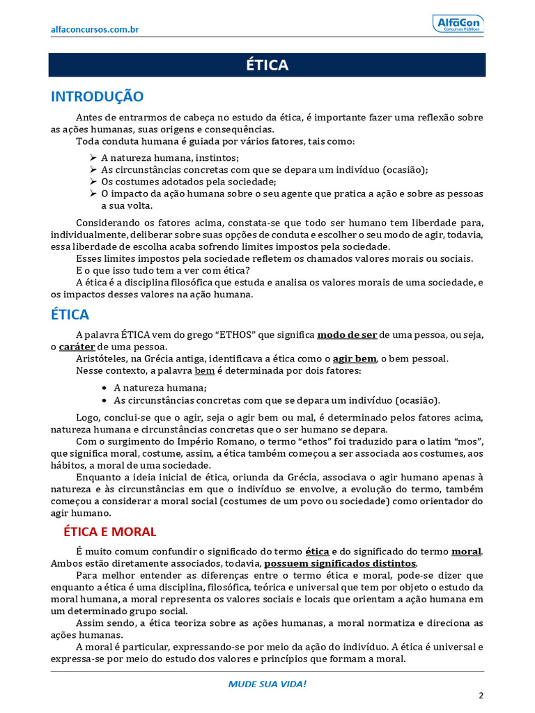 Apostila Ética | PDF | Moralidade | Democracia