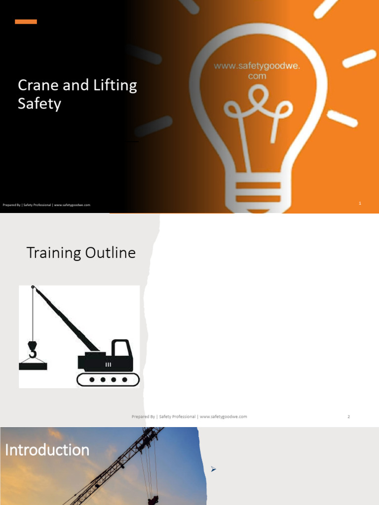 Crane and Lifting Safety Guidelines | PDF | Crane (Machine) | Personal ...