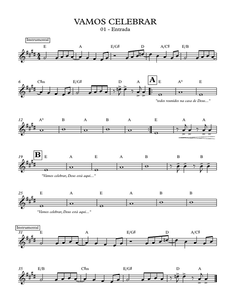 Vamos Celebrar - Min. Amor e Adoração | PDF