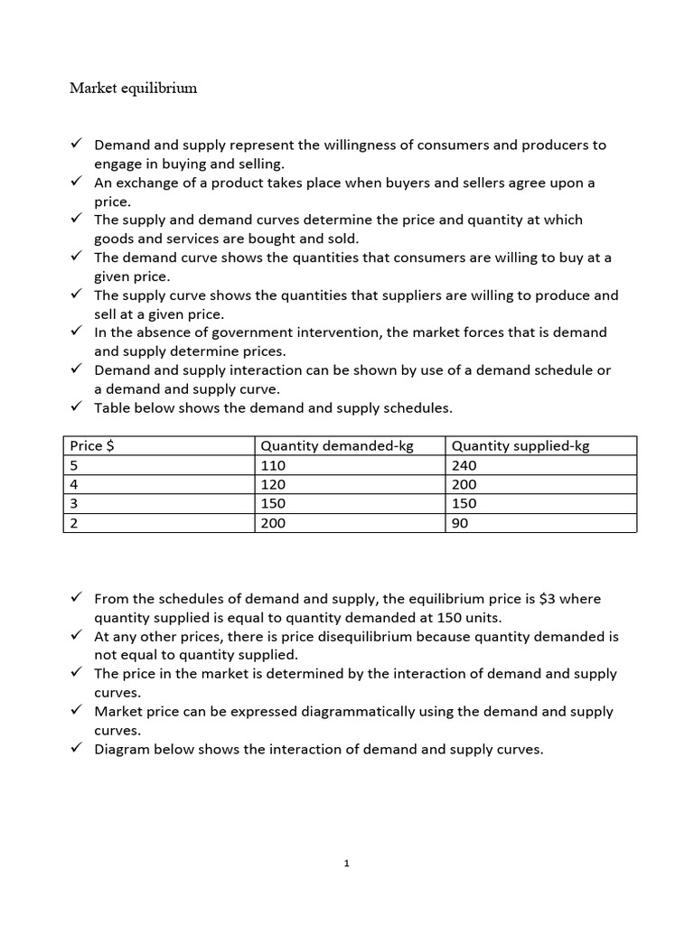 Topic 7-Market Equilibrium | PDF | Supply And Demand | Economic Equilibrium