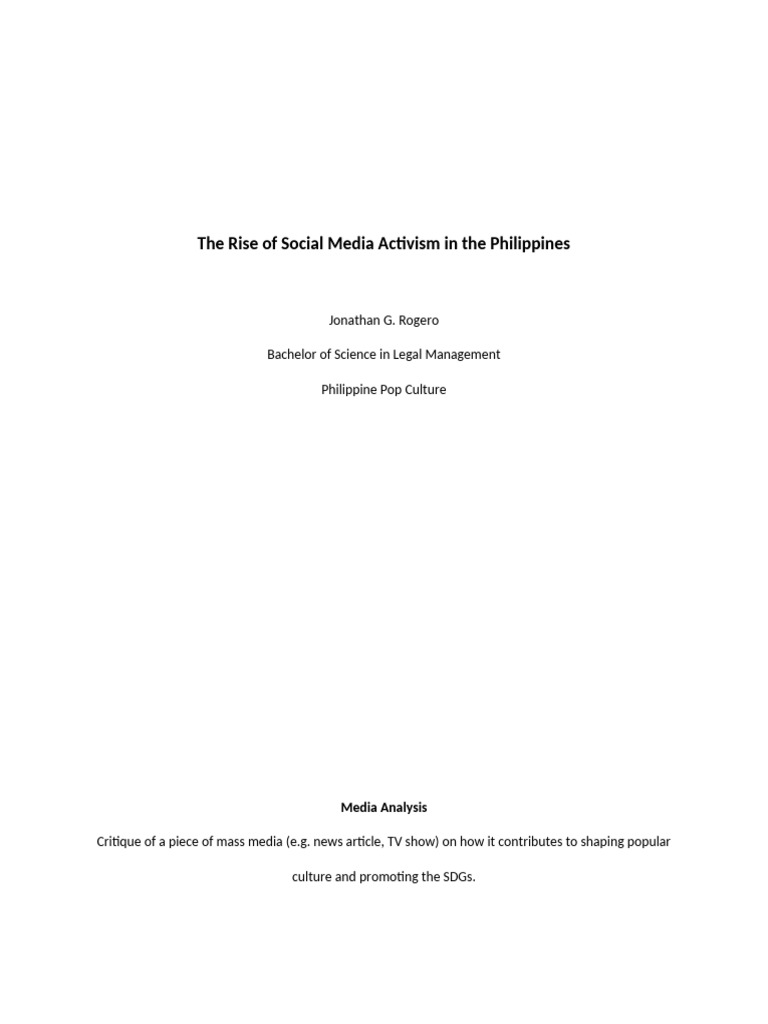 Social Media Activism in the Philippines | PDF | Activism | Social Media