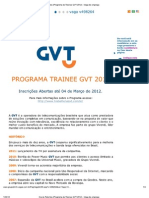 CIA de Talentos Programa de Trainee GVT 2012 - Vaga de Emprego
