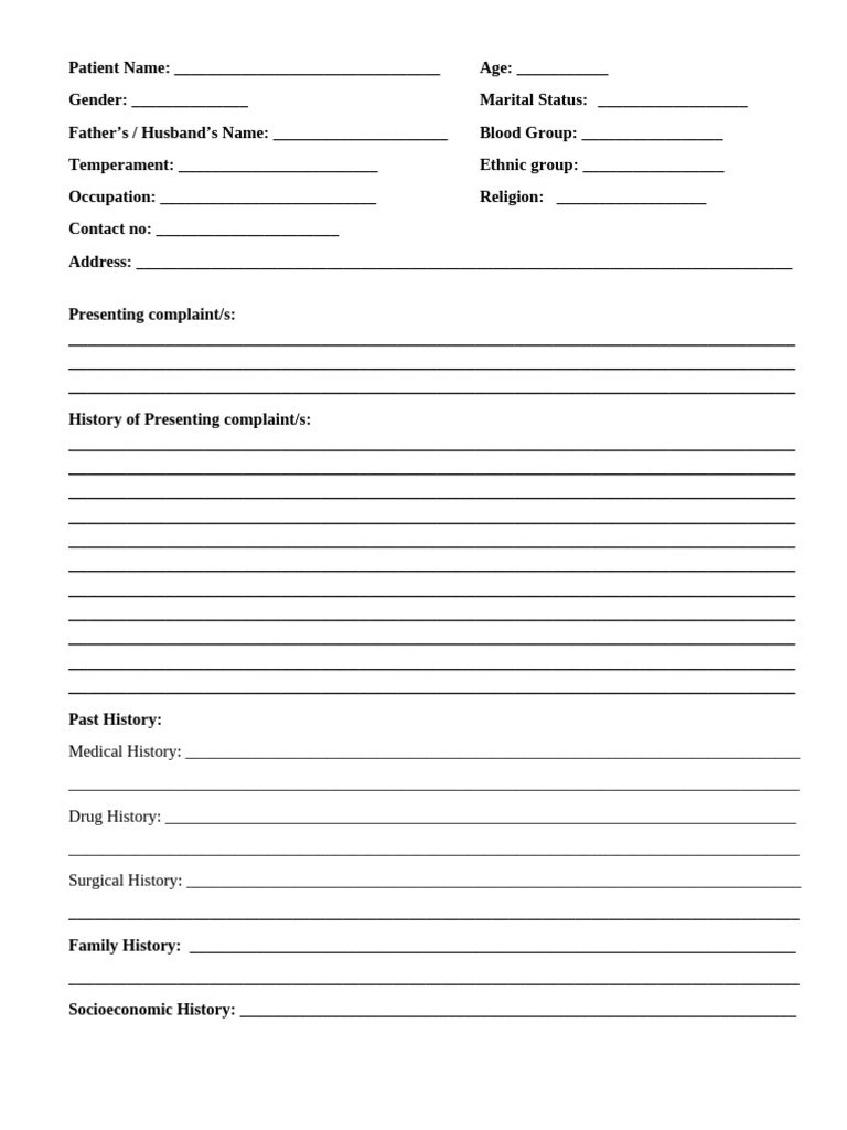 Comprehensive Patient Medical Record | PDF | Medical Specialties ...