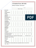 Player Evaluation Form