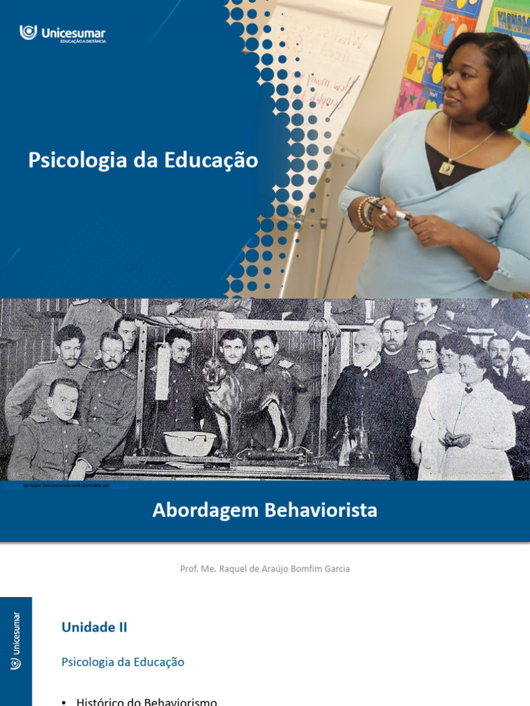 Behaviorismo na Psicologia da Educação | PDF | Behaviorismo | Aprendizado