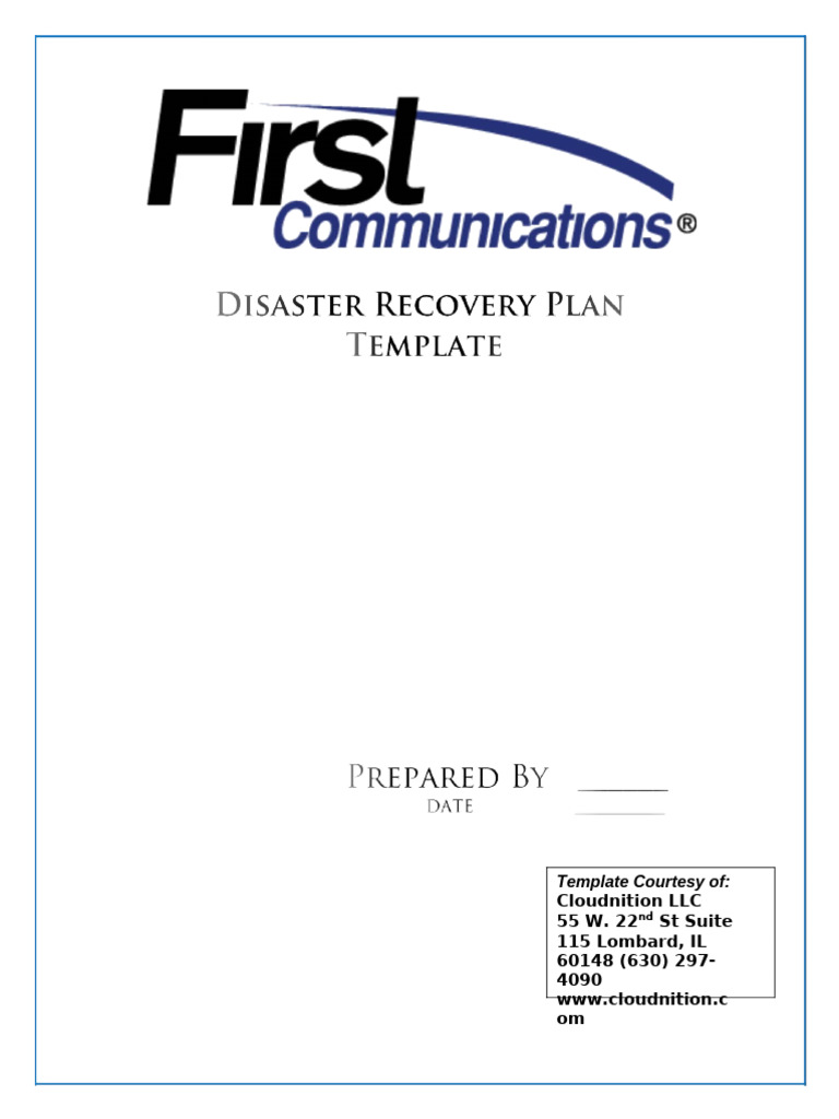 Comprehensive Disaster Recovery Plan | PDF | Backup | Computer Network
