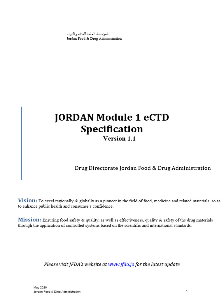 JFDA eCTD Module 1 Specifications | PDF | Specification (Technical ...