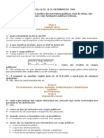 Lei 8112/90 define regime servidores públicos