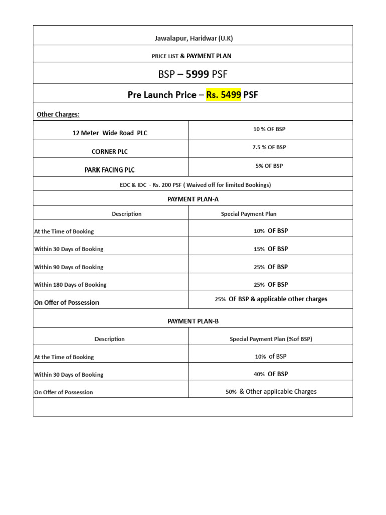 Haridwar Price List-1-1 - 250504 - 103638 | PDF | Taxes | Government ...