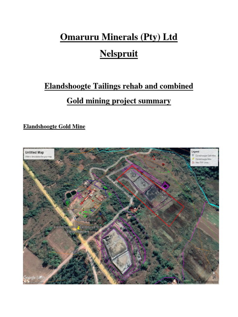 Elandshoogte Gold Mine Overview | PDF | Mining | Minerals